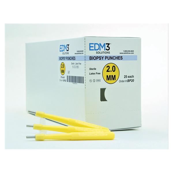 Biopsy Punch Biopunch 2mm Sure Grip Handle Stainless Steel Blade Disp Strl 25/Bx